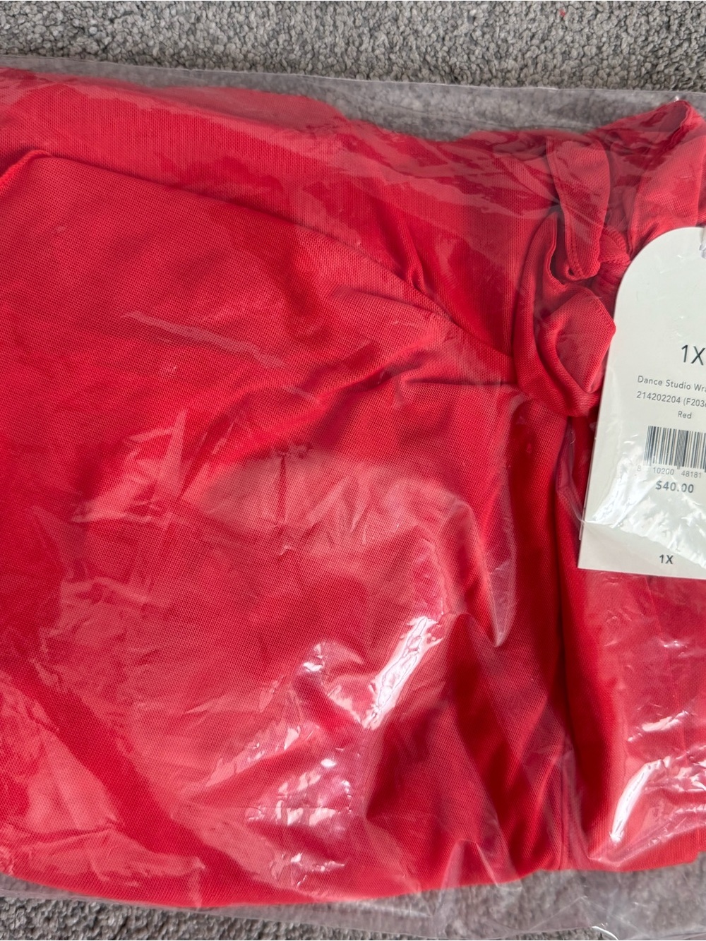 Blogilates Dance Studio Wrap Skort in Red with built in shorts - Picture 4 of 5